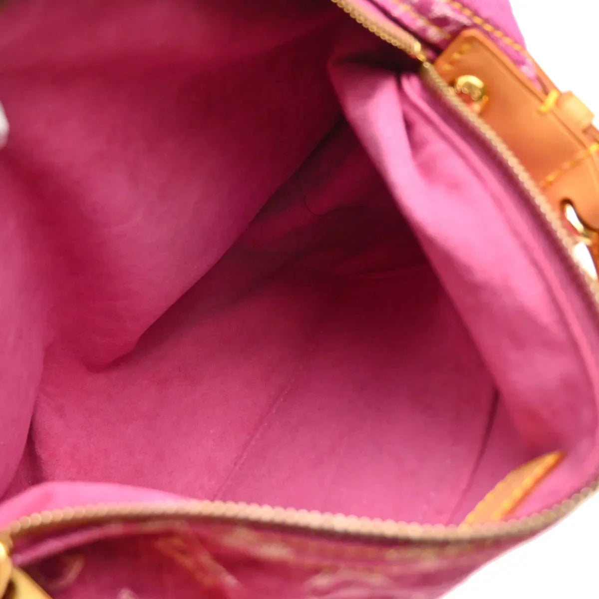 Louis Vuitton 2006 Pink Monogram Denim Baggy PM Shoulder Bag M95212