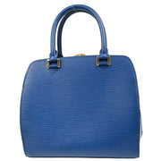 Louis Vuitton 1997 Blue Epi Pont Neuf Handbag M52055