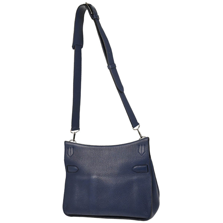 Hermes 2009 Blue De Prusse Taurillon Clemence Jypsiere 31 Shoulder Bag
