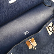 Hermes 2009 Blue De Prusse Taurillon Clemence Jypsiere 31 Shoulder Bag