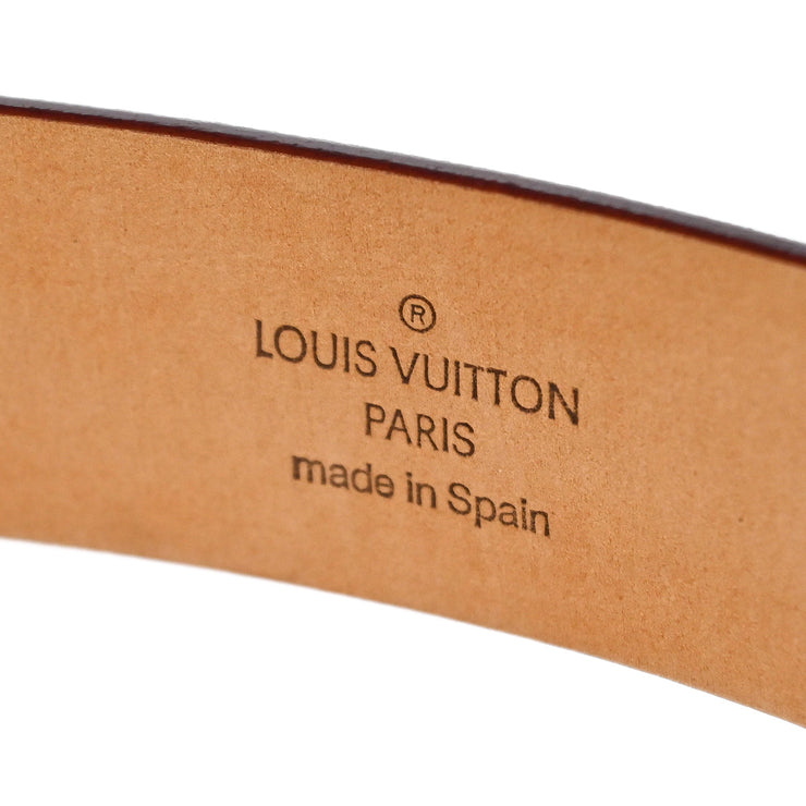 Louis Vuitton White Multicolor Ceinture Carre Belt M9270Y #70/28 Small Good