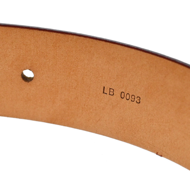 Louis Vuitton White Multicolor Ceinture Carre Belt M9270Y #70/28 Small Good