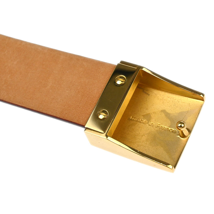 Louis Vuitton White Multicolor Ceinture Carre Belt M9270Y #70/28 Small Good