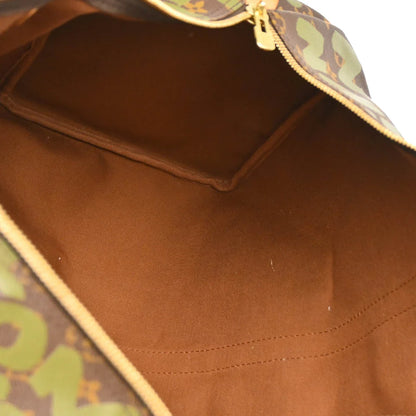Louis Vuitton 2001 Khaki Monogram Graffiti Keepall 50 Duffle M92196