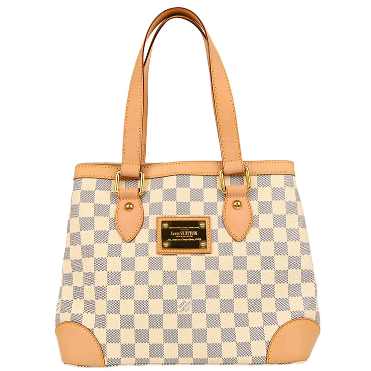 Louis Vuitton 2009 Damier Azur Hampstead PM Tote Handbag N51207