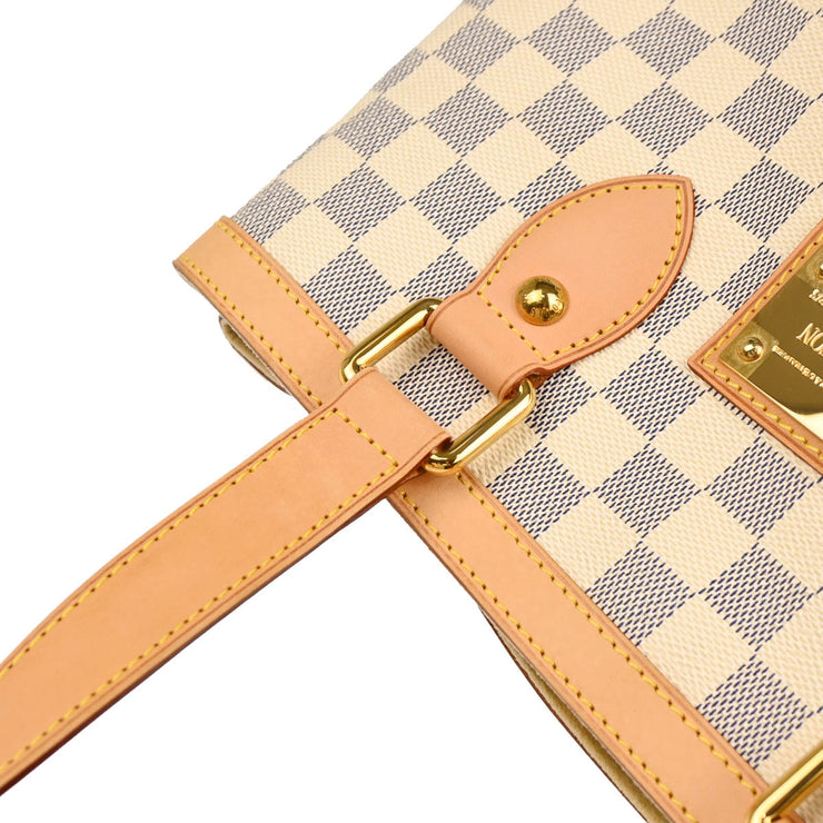 Louis Vuitton 2009 Damier Azur Hampstead PM Tote Handbag N51207