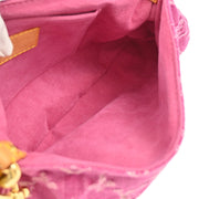 Louis Vuitton 2006 Pink Monogram Denim Mini Pleaty Handbag M95216