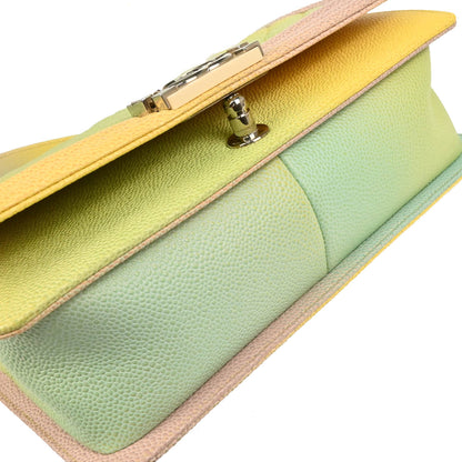 Boy Chanel 2018 Pastel Rainbow Caviar Medium Shoulder Bag