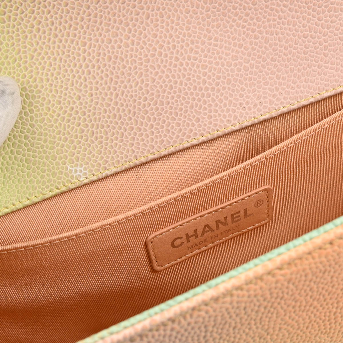 Boy Chanel 2018 Pastel Rainbow Caviar Medium Shoulder Bag