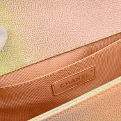 Boy Chanel 2018 Pastel Rainbow Caviar Medium Shoulder Bag