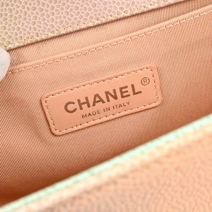 Boy Chanel 2018 Pastel Rainbow Caviar Medium Shoulder Bag