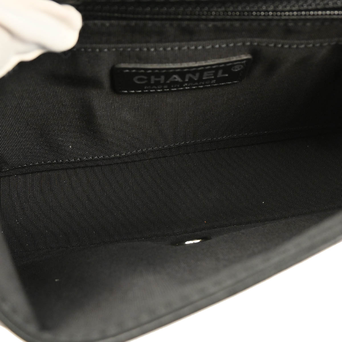 Chanel 2018 Black Embossed Calfskin Turnlock Small Full Flap Shoulder Bag