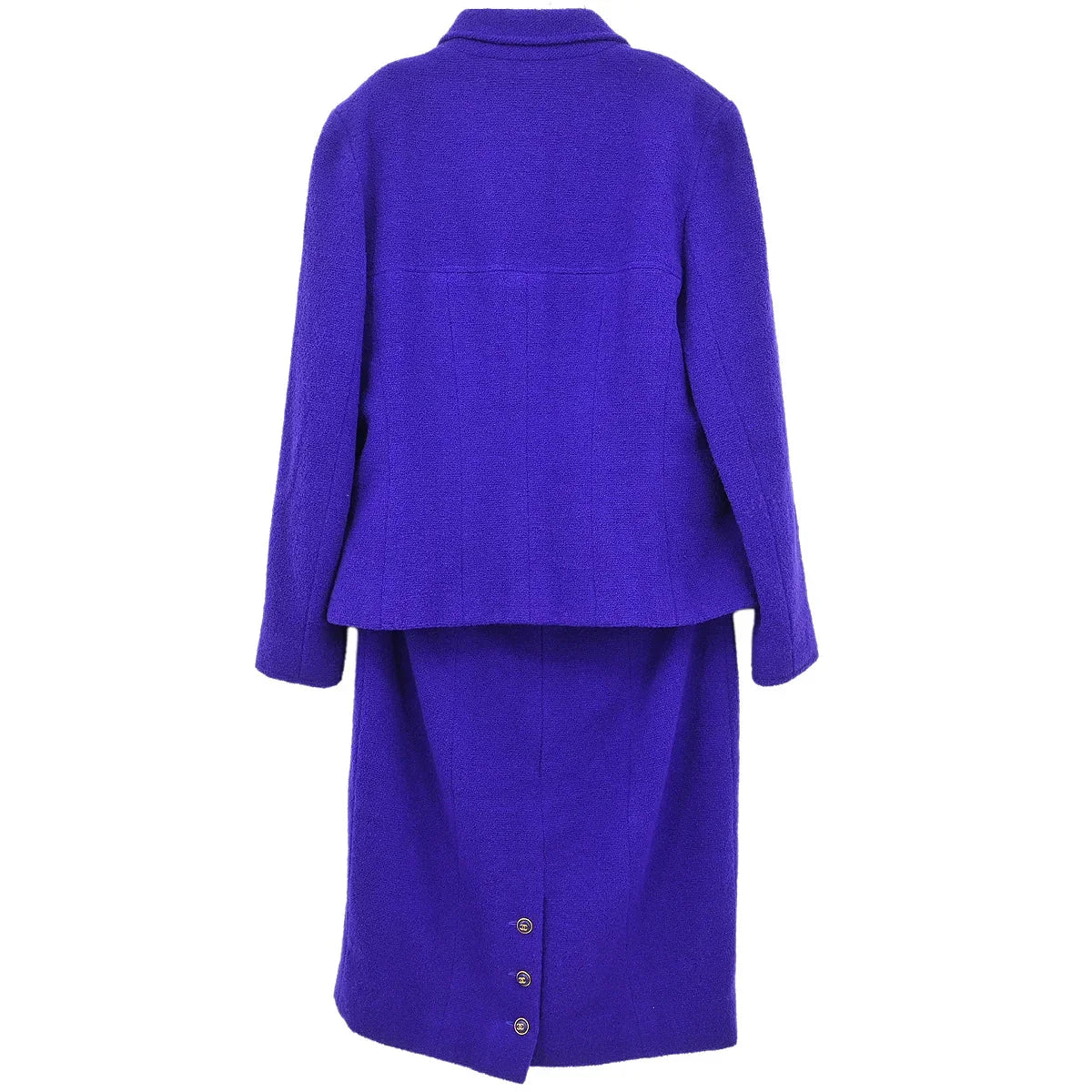 Chanel 1995 Setup Suit Jacket Skirt Purple #42