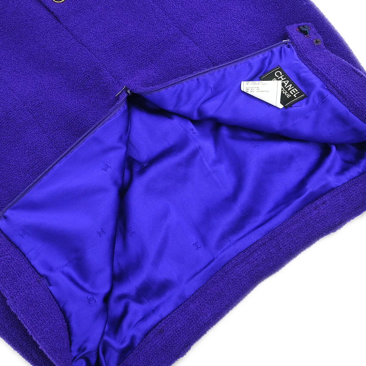 Chanel 1995 Setup Suit Jacket Skirt Purple #42