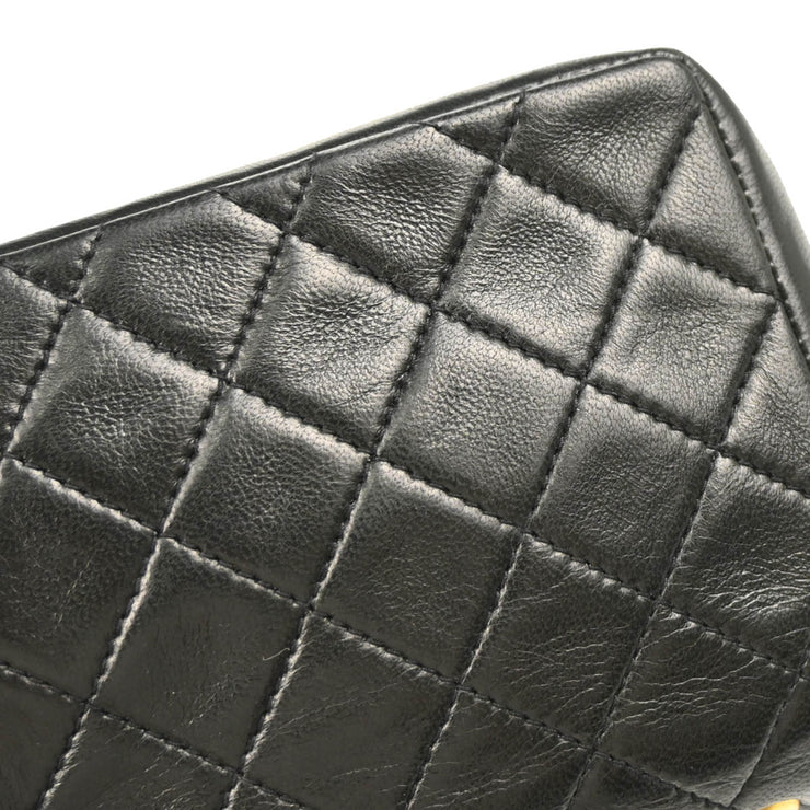 Chanel 1989-1991 Black Lambskin Shoulder Bag