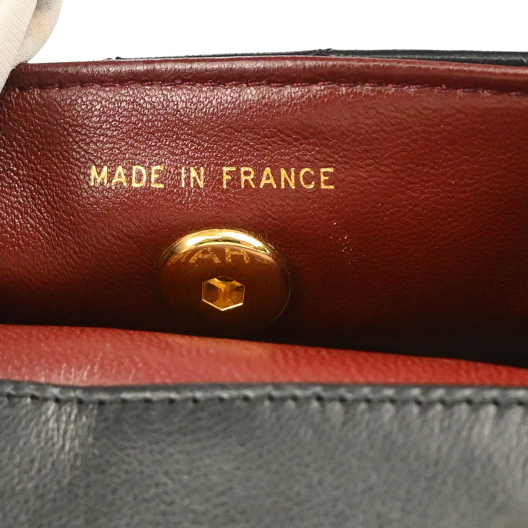 Chanel 1989-1991 Black Lambskin Shoulder Bag