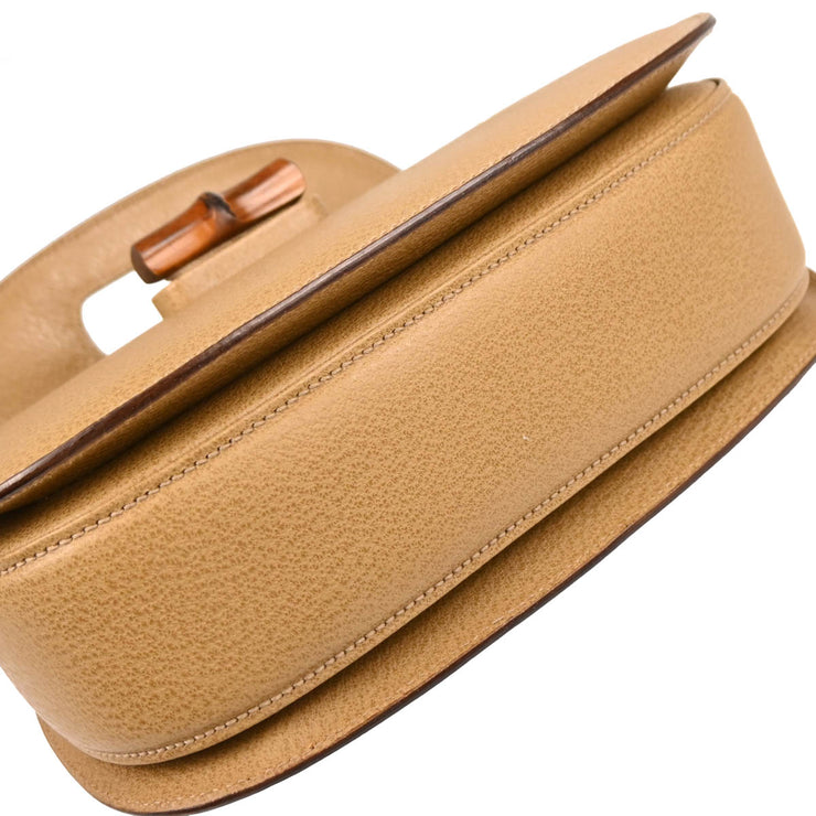 Gucci Beige Bamboo 2way Shoulder Handbag