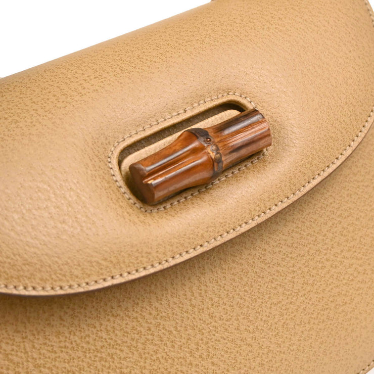 Gucci Beige Bamboo 2way Shoulder Handbag