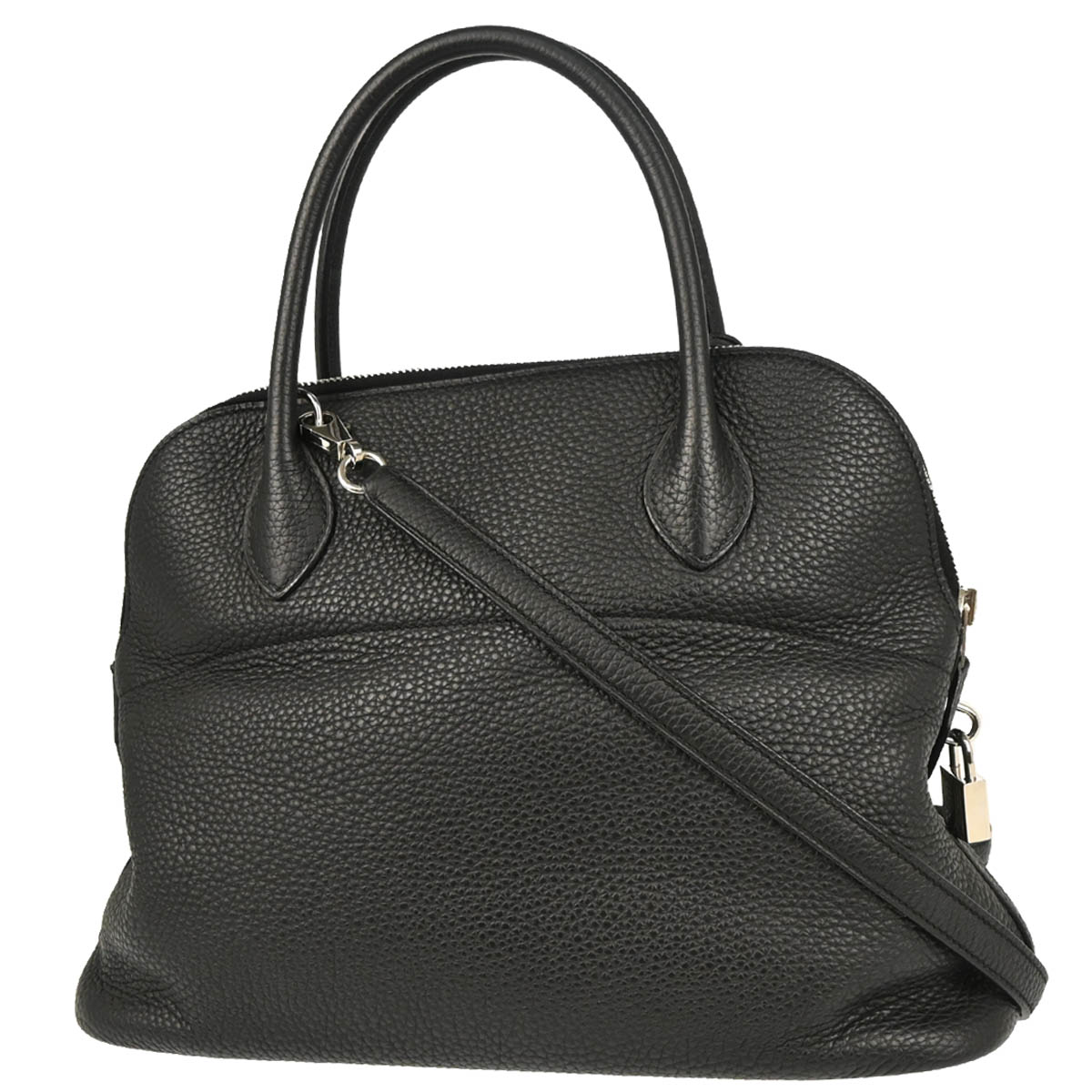 Hermes 2016 Black Taurillon Clemence Bolide 31 2way Shoulder Handbag