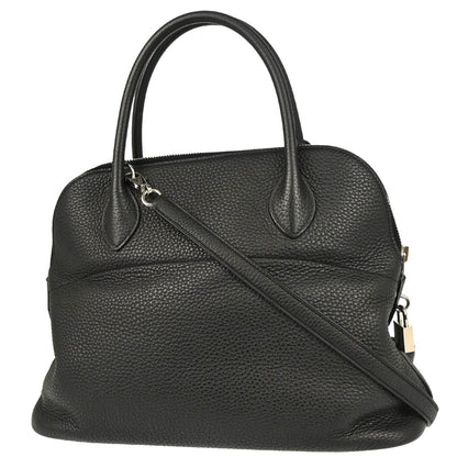 Hermes 2016 Black Taurillon Clemence Bolide 31 2way Shoulder Handbag