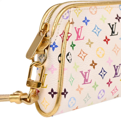 Louis Vuitton 2008 White Multicolor Kate Clutch Bag M55212