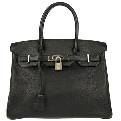 Hermes 2018 Black Evercalf Birkin 30 Handbag