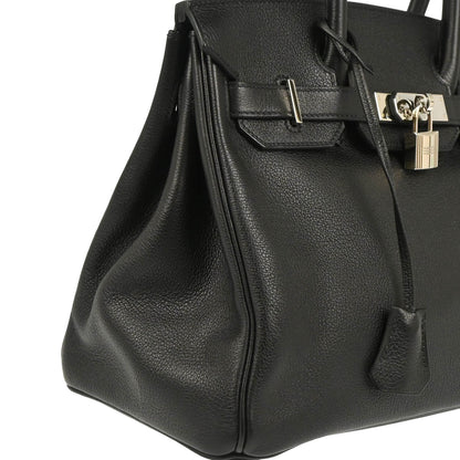 Hermes 2018 Black Evercalf Birkin 30 Handbag