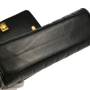 Chanel 1996-1997 Black Lambskin Mademoiselle Shoulder Bag