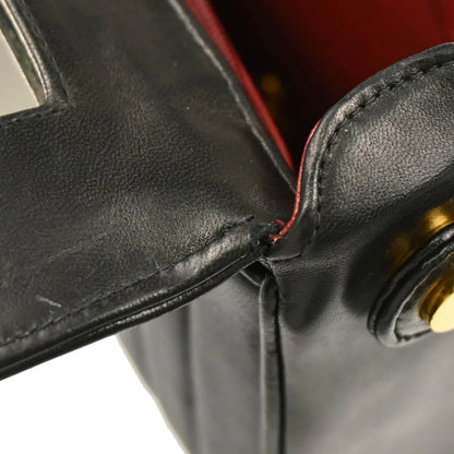 Chanel 1996-1997 Black Lambskin Mademoiselle Shoulder Bag