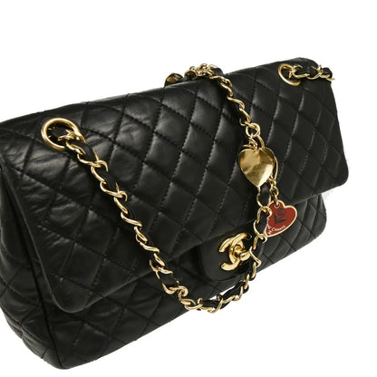 Chanel 2009-2010 Black Lambskin Valentine Shoulder Bag
