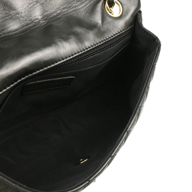 Chanel 2009-2010 Black Lambskin Valentine Shoulder Bag