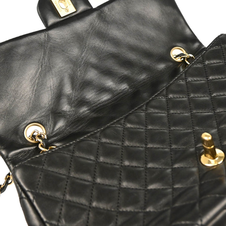 Chanel 2009-2010 Black Lambskin Valentine Shoulder Bag
