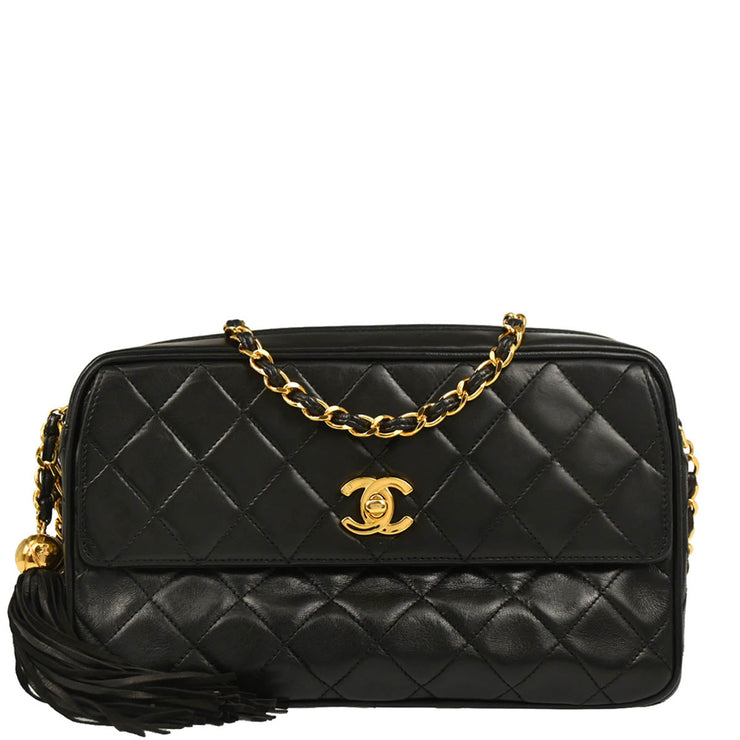Chanel 1994-1996 Black Lambskin Camera Bag Small