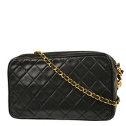 Chanel 1994-1996 Black Lambskin Camera Bag Small