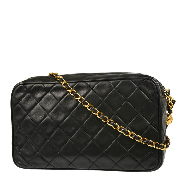 Chanel 1994-1996 Black Lambskin Camera Bag Small