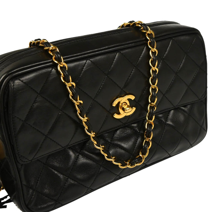 Chanel 1994-1996 Black Lambskin Camera Bag Small