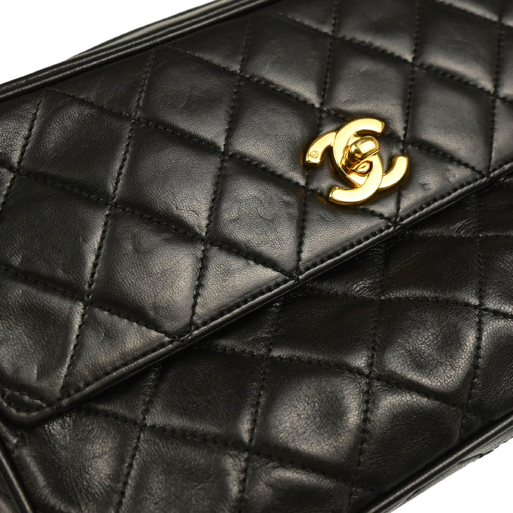 Chanel 1994-1996 Black Lambskin Camera Bag Small