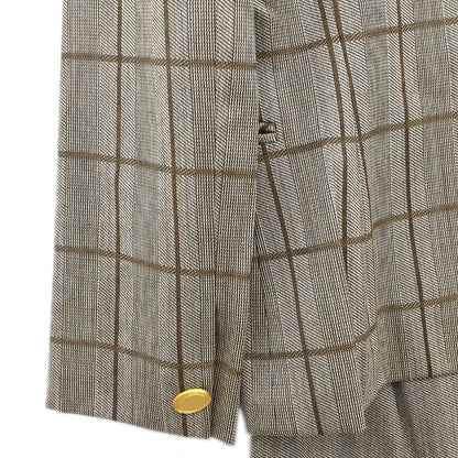 Christian Dior Setup Suit Jacket Skirt Brown #9