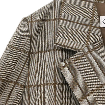 Christian Dior Setup Suit Jacket Skirt Brown #9