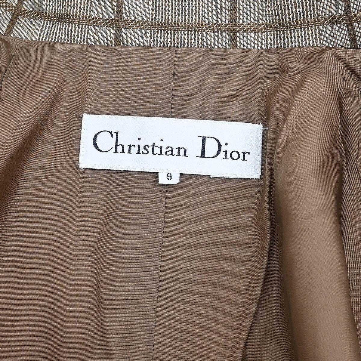 Christian Dior Setup Suit Jacket Skirt Brown #9