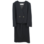 Christian Dior Setup Suit Jacket Skirt Black #9