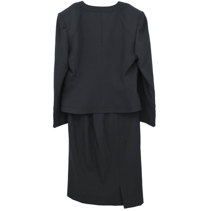 Christian Dior Setup Suit Jacket Skirt Black #9