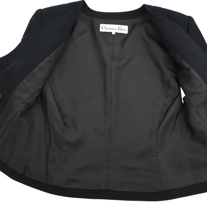 Christian Dior Setup Suit Jacket Skirt Black #9