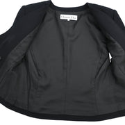 Christian Dior Setup Suit Jacket Skirt Black #9