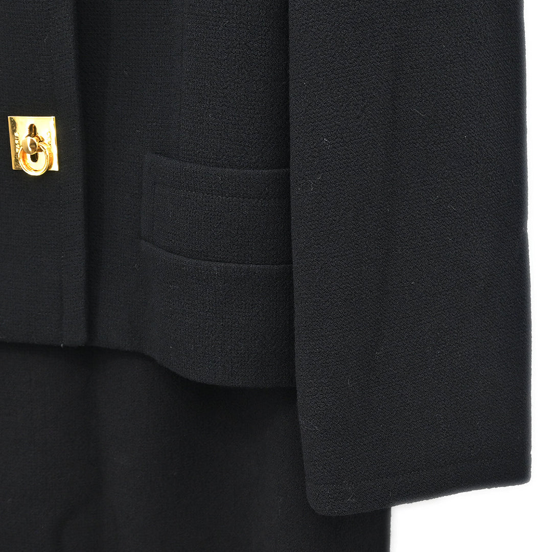 Celine Setup Suit Jacket Skirt Black #40 – AMORE Vintage Tokyo