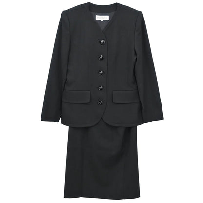 Yves Saint Laurent Setup Suit Jacket Skirt Black #38