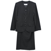 Yves Saint Laurent Setup Suit Jacket Skirt Black #38