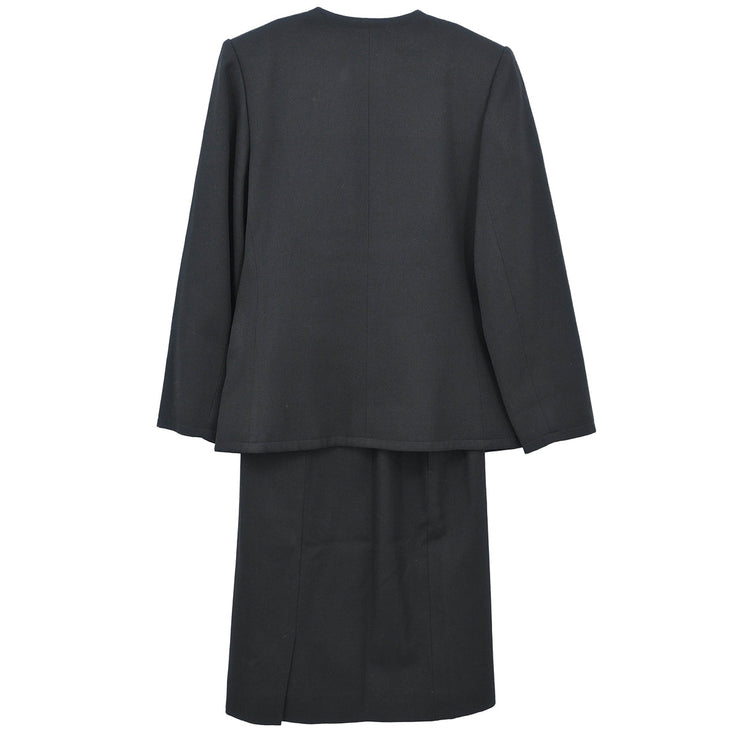 Yves Saint Laurent Setup Suit Jacket Skirt Black #38