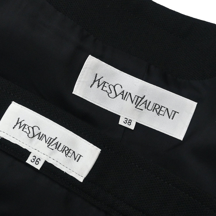 Yves Saint Laurent Setup Suit Jacket Skirt Black #38