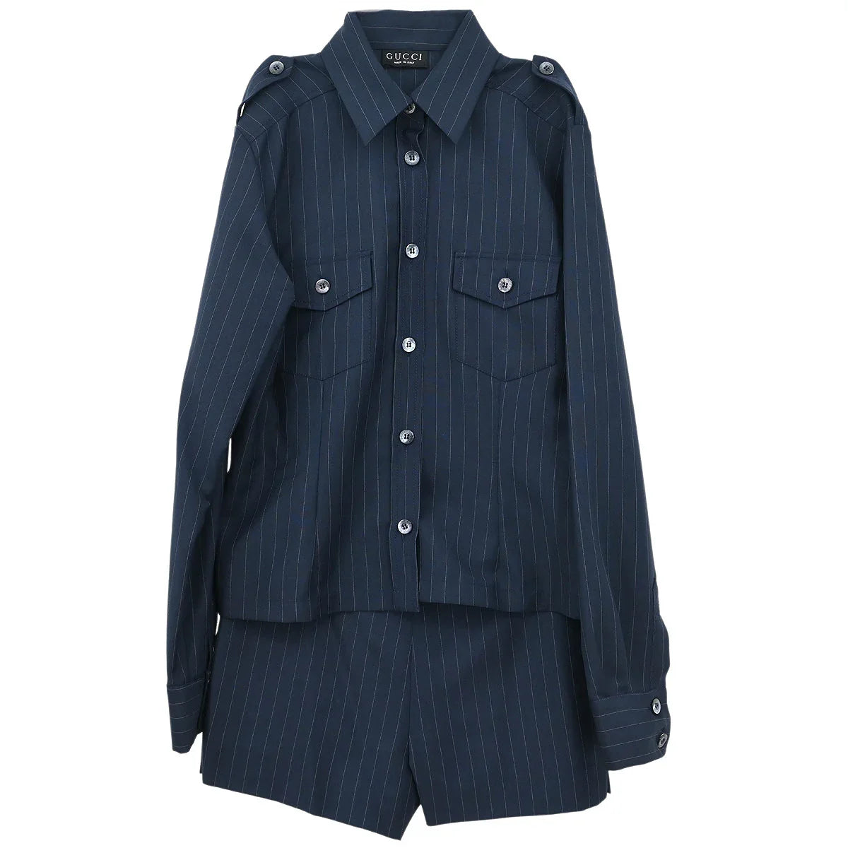 Gucci Setup Blouse Shirt Short Pants Navy #42 #38